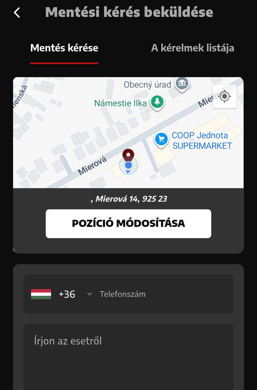 Mentési kérés beküldése